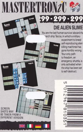 Die Alien Slime (UK) (1989) box cover back